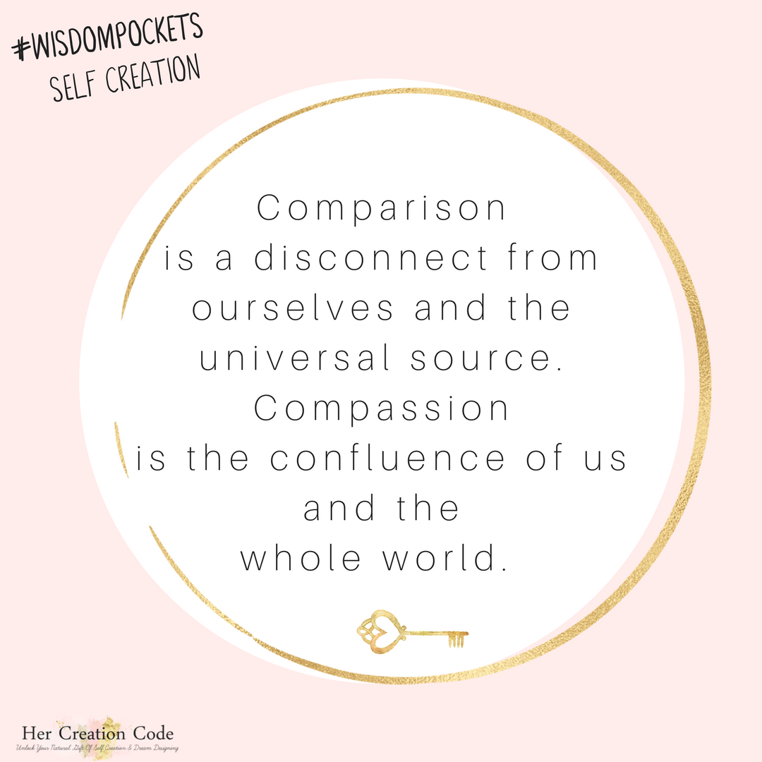 HerCreationCode's tweet image. Comparison is a disconnect from ourself and the universal source. Compassion is the confluence of us and the whole world. Warmly Amy