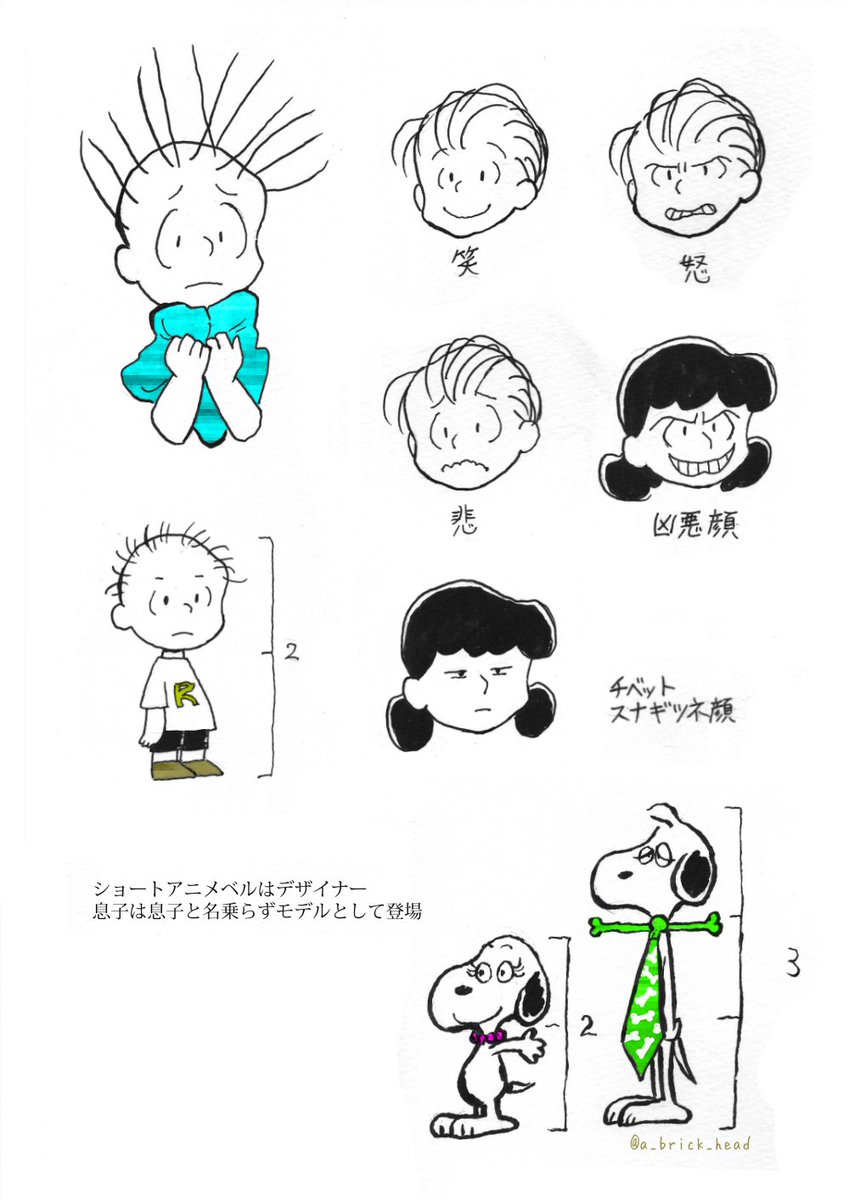 木レンガ頭 ショートアニメ スヌーピーの冒険 見ながら描いた感想落書き 木レンガ頭 ショートアニメ スヌーピーの冒険 見ながら描いた感想落書き
