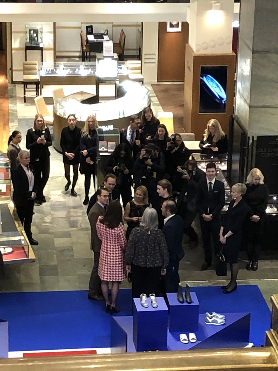 Happy to be part of a panel on #sustainablefashion at Nordiska Kompaniet today, kicked of with a royal visit
 #RoyalVisitSweden