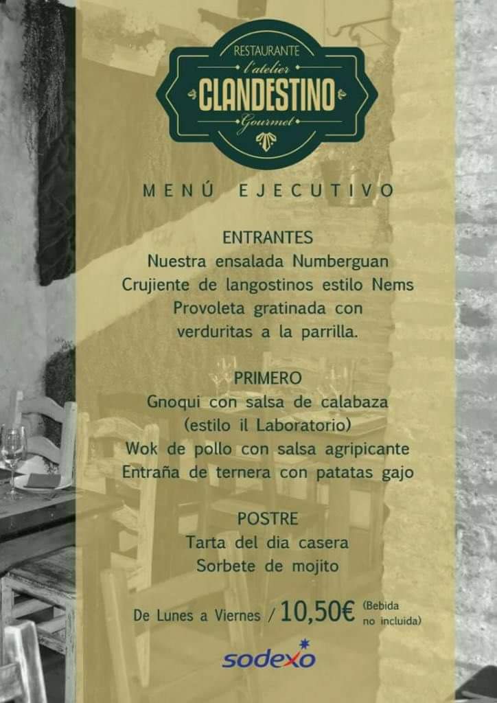 Hoy también junto a nuestras propuestas de carta... #Menuejecutivo by <a href="/NewClandestino/">Clandestino Gourmet</a>