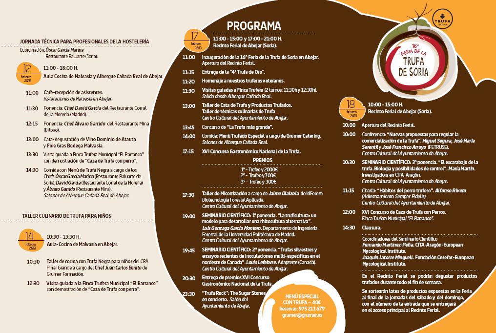 AbejarTrufa's tweet photo. Ya podemos avanzar el programa definitivo de la 16ª Feria de la Trufa de Soria @AbejarTrufa https://t.co/DQ06iGULkY