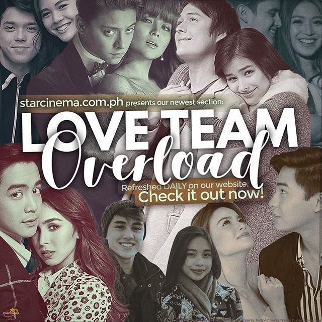 StarCinema's tweet photo. We know you love them. And at https://t.co/fPyGrbzAeY, you can always see them! Check out our newest section, Love Team Overload! https://t.co/HDdjp02p5g