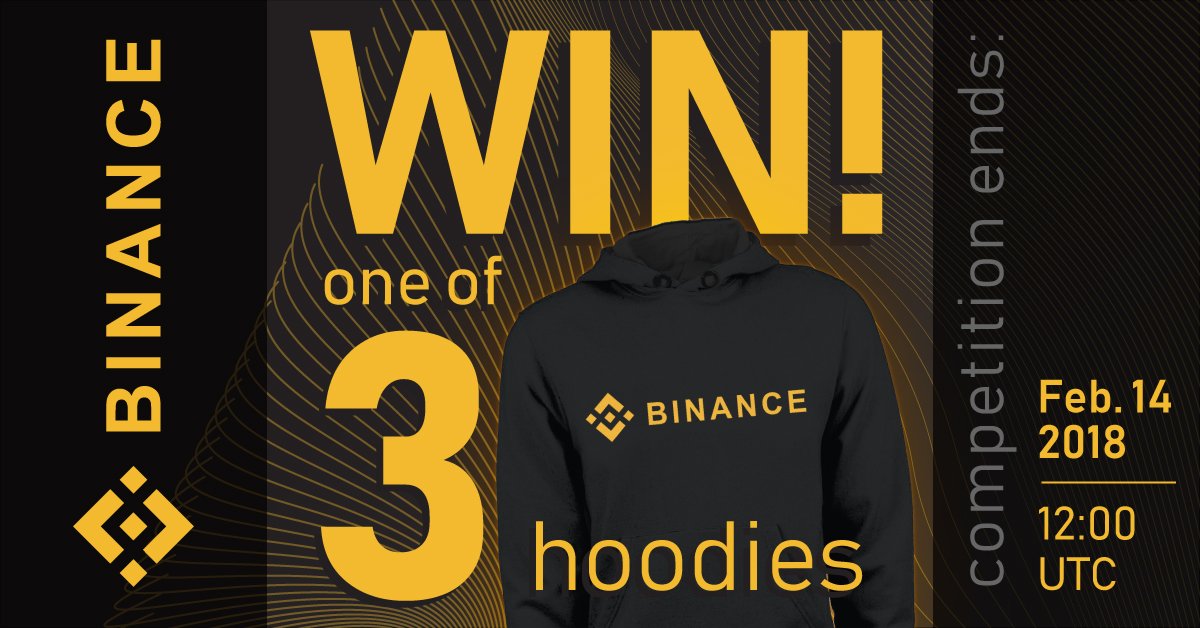 We have a new #binance subreddit, come visit for your chance to win a hoodie! reddit.com/r/BinanceExcha…