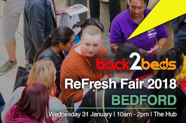 Today we're at the Hub!

It's ReFresh Fair in Bedford and it's your opportunity to come down and learn all about the different services available to you, including Sports Teams and Societies!

⏰ 10am-2pm