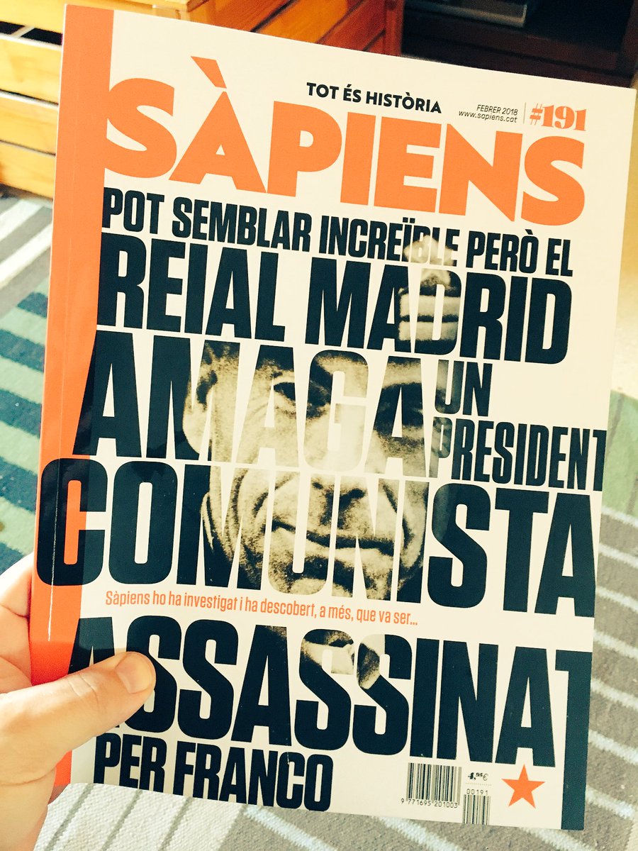 AniolPros's tweet photo. Molt i molt bé el nou @sapienscat i, com no podia ser d’una altra manera, boníssim reportatge d’en #RamonUsall i #FredericPorta sobre Antonio Ortega, desè president del Real Madrid, comunista i coronel de l’exèrcit republicà #1936 assassinat per Franco https://t.co/sVG6dFOnuR