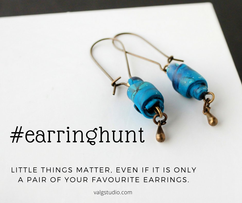 ValgStudio's tweet photo. Little things matter. Many of you & myself love earrings so I have decided to hold an #earringhunt on instagram where I'll be sharing my makes daily https://t.co/t6U383RSXW Join me! https://t.co/15hqzaJP28