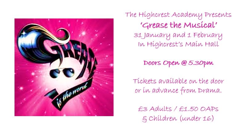 HighcrestAc's tweet image. 'Grease the Musical' tonight and tomorrow night @HighcrestAc #Grease #HighWycombe