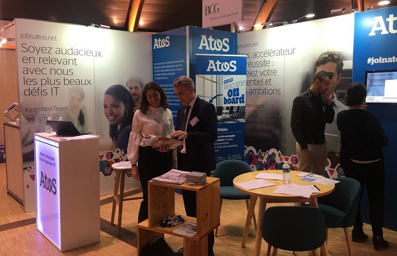 AtosFR's tweet photo. Nous sommes présents à l'@essec ! N'hésitez pas à venir échanger avec nos équipes sur nos opportunités de stages et de carrière ! 😉 Rdv stand D10 ! #campusESSEC https://t.co/OMz7Zs7nN6