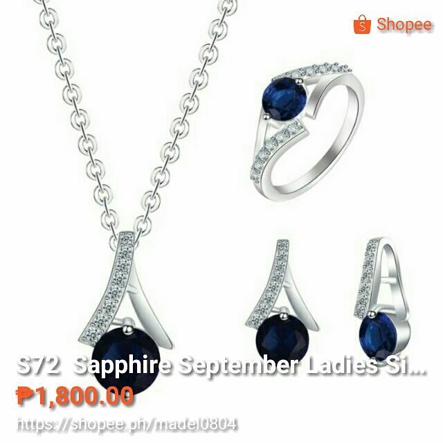funnimehub's tweet photo. Sapphire Stoned September Birthstone Silver Set
Original Italy Silver 925
#silver #silverjewelry #silvernecklace #silverearrings #silverrings #silversets #stonenecklace #925silver #925silverjewelry #925sterlingsilver #925italysilver #birthstone #ladiessilver #ladiesaccessori… https://t.co/OEL8pgjrtb