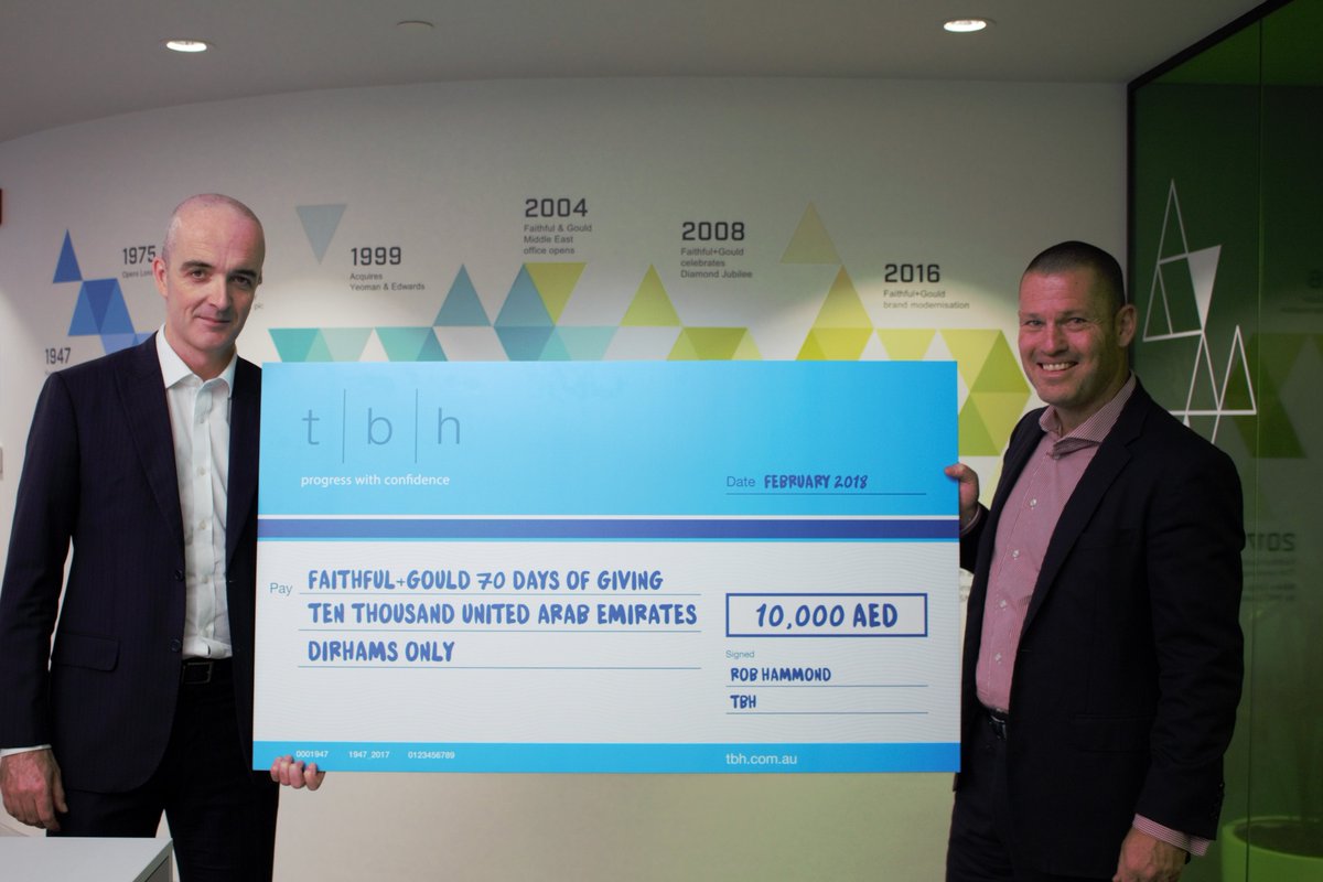 ShaunaMcHenry's tweet photo. A big thank you to TBH who kindly donated AED10,000 to @fgouldconnect's #70givingback campaign - all proceeds have gone to @DubaiCares https://t.co/mclJlF5HjR