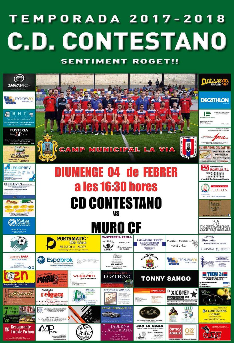 contestanonews's tweet photo. El derbi.
@golsmedia @CopeAlcoy @RadioAlcoy @RadioCocentaina @InakiNachoGomez @NostreCiutat @pagina66 @ARAMULTIMEDIA @MUROCF @informaciontvA @Inf_Alcoy . https://t.co/eziHyhJwzp
