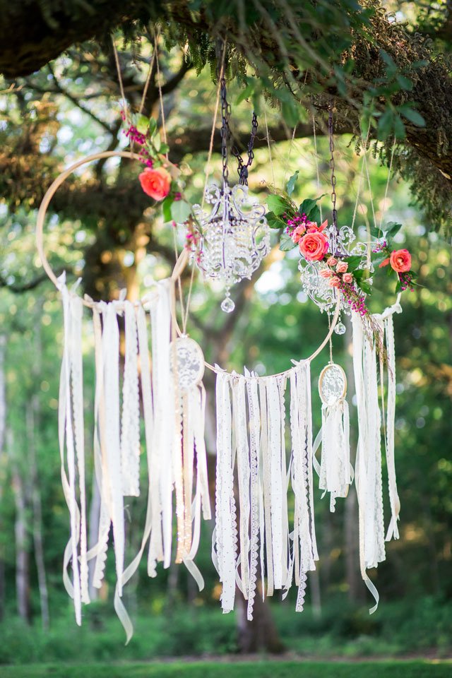 Lunchtime #Wedding Treat - Pretty #dreamcatchers suspended in the trees and around your wedding venue make amazing wedding decor.

Picture by <a href="/JessicaPledger/">Jessica Pledger</a>