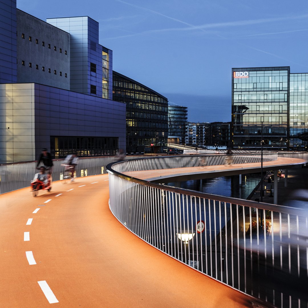 BASF's tweet photo. Smart city, smart bridge: CORPUS talks to DISSING+WEITLING, the architects behind Copenhagen’s bicycle bridge “Cykelslangen“ - which is part of the city’s plans to be the world’s first carbon-neutral capital by 2025. #CORPUSWebMag https://t.co/6ihDtdj9Q3 https://t.co/x46U7rJwQS