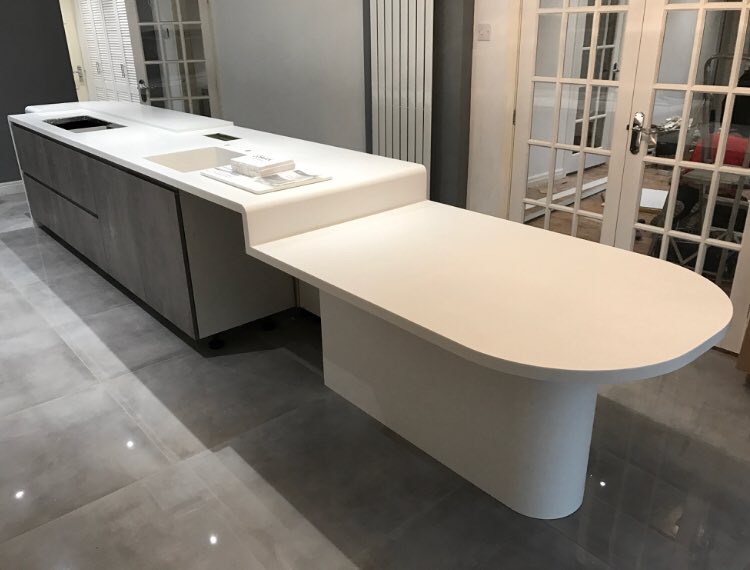 Avamco's tweet photo. #Corian Glacier White Island lots of radius work!!! https://t.co/9wa6AXh06b