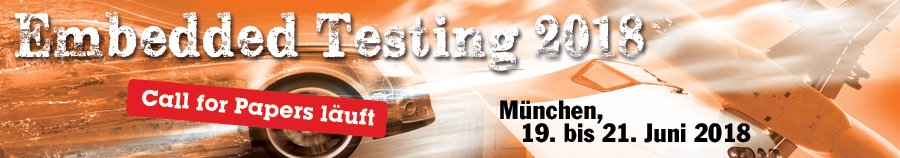 TestingEmbedded's tweet photo. Code-Coverage-Analysen, Regressionstests, Model Based Testing, uvm. Themen auf der Embedded Testing 2018. Vortragseinreichung noch bis 11.03 möglich! https://t.co/6PZja4W3Dh
#embedded #testing  #unittesting #modelbasedtesting # https://t.co/CqnyuAXBci