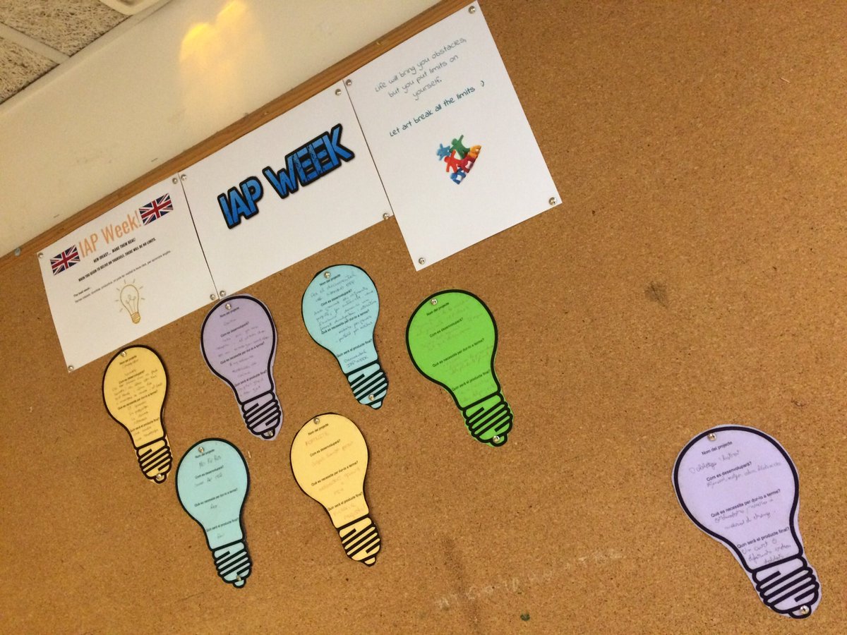 epiagranollers's tweet photo. La cartellera de la #IAPWeek! Es comença a omplir d’idees de projectes! Alumnes de 1r a 3r d’ESO duran a terme el seu propi projecte durant la setmana del 16 al 23 de març https://t.co/AXFvc1agFO
