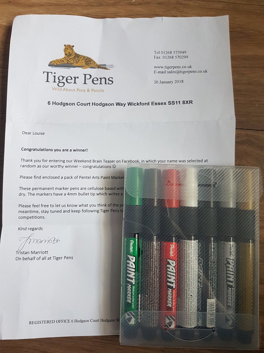 So excited to receive my paint pens from <a href="/TigerPens/">Tiger Pens</a>. Can't wait to use them on my pebble creations 😁
