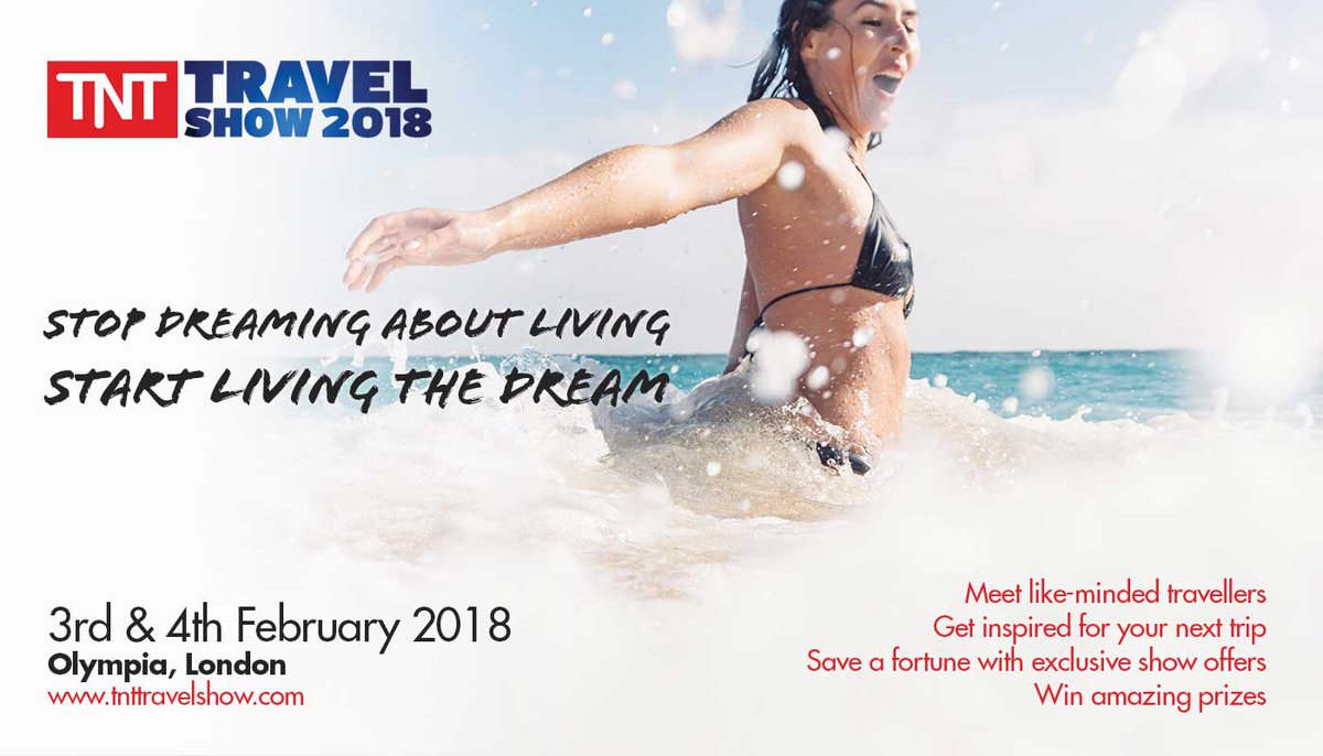 OTBTSkipper's tweet photo. FREE TICKETS for the  @TNTTravelShow for @OTBTSkipper followers -  Just click the link below and use promo code TNTOTBT otherwise you'll be charged £5 https://t.co/JjqekNOcgf https://t.co/JrfY0w9jR2