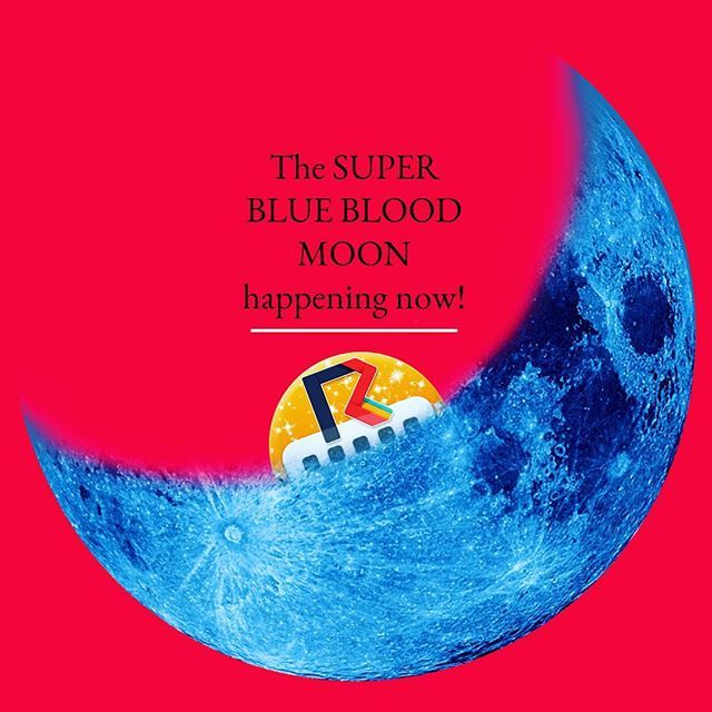 redrawkey's tweet photo. So excited about this #superbluebloodmoon phenom!!🌚 Who’s outside enjoying the view?? HMU w pics 🙈🙈 https://t.co/TMiJsV4BNu https://t.co/PrpY0u5pjg