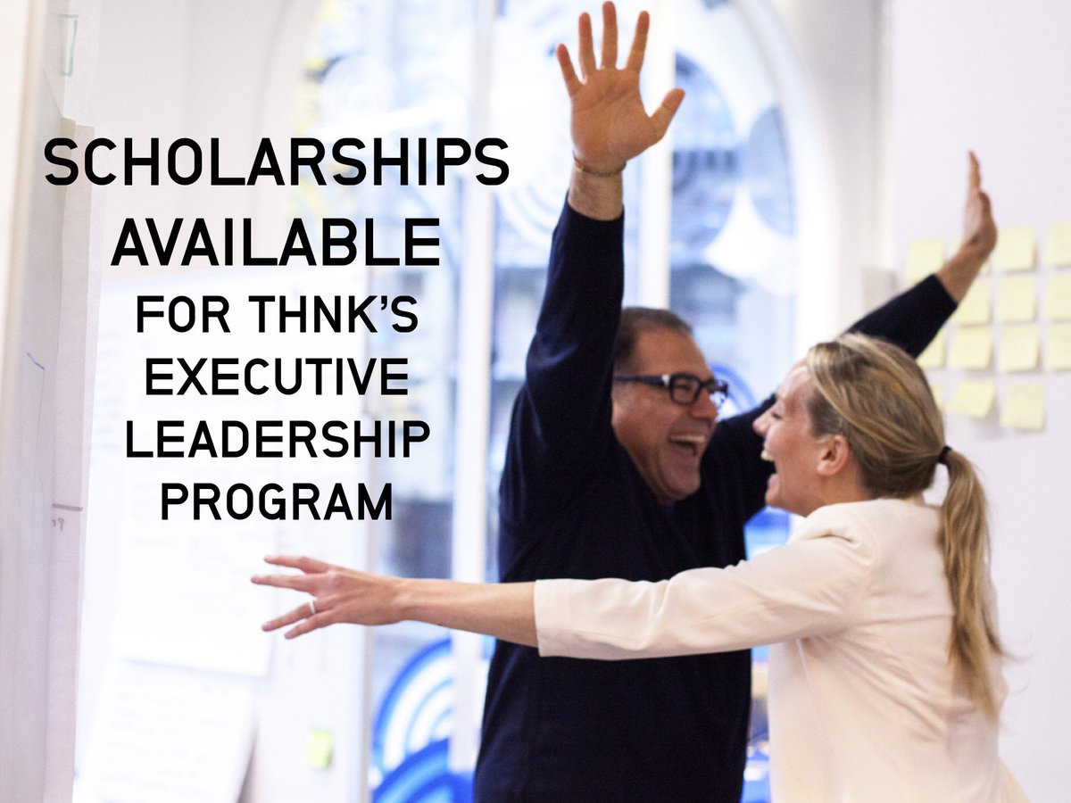 #Scholarships are available to support participants in THNK's upcoming Executive Leadership Program!

Nominate yourself or a remarkable #leader in your network for this exciting opportunity!

#leadership #innovation #continuingeducation #funding 

thnkschool.typeform.com/to/bIRHwp