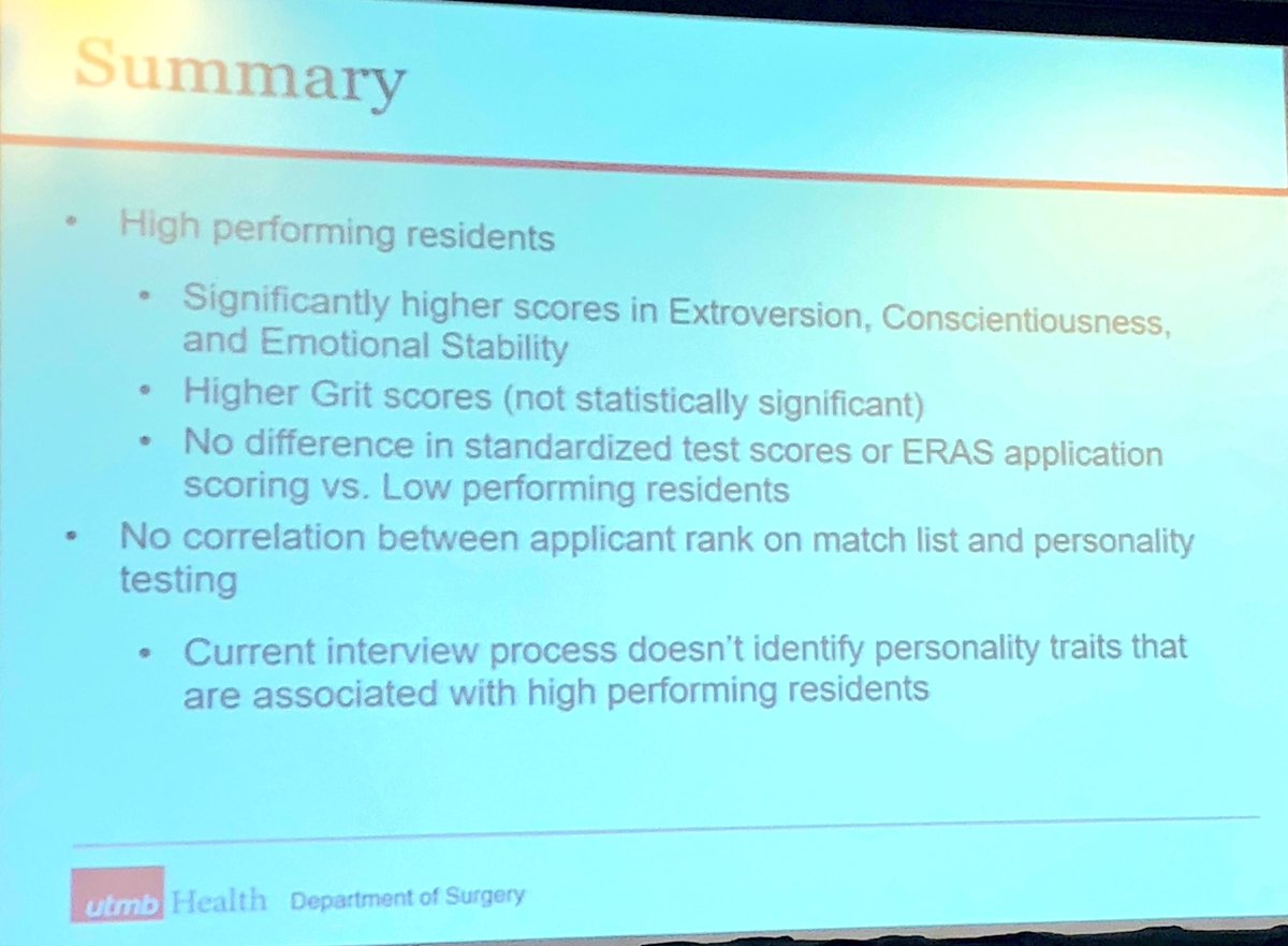 KickAsana's tweet image. #PersonalityTesting to determine high-performing residents 🤔 ⬆️ #Extroversion #Conscientiousness #EmotionalStability predict success. Small study but intriguing proposal to improve #SurgeryResident selection; better for resident &amp;amp; program? #ASC2018 ativsoftware.com/appinfo.php?pa…