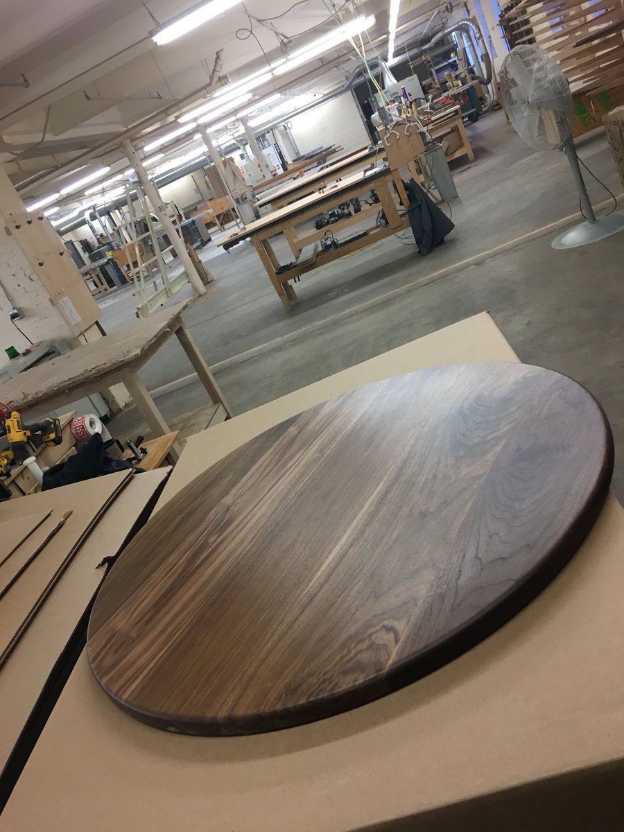 #tablelegs classic design round walnut beauty #IT Support with scenery 🙃 tablelegs.com