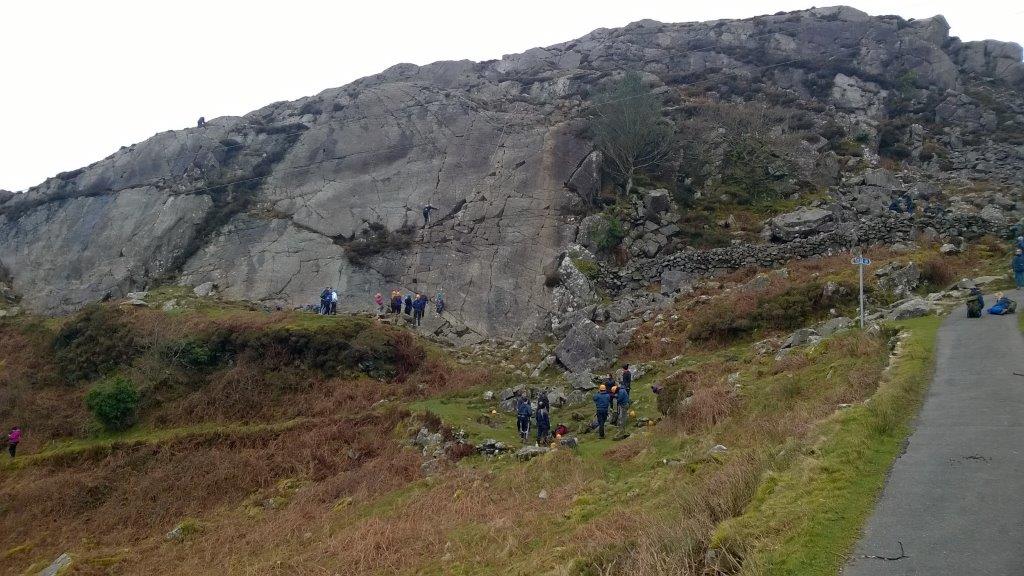 GraveneySchool's tweet photo. @GraveneySchool Year 7 pupils rock climbing on their outward bound trip in Wales. https://t.co/RkZPu19OZ4