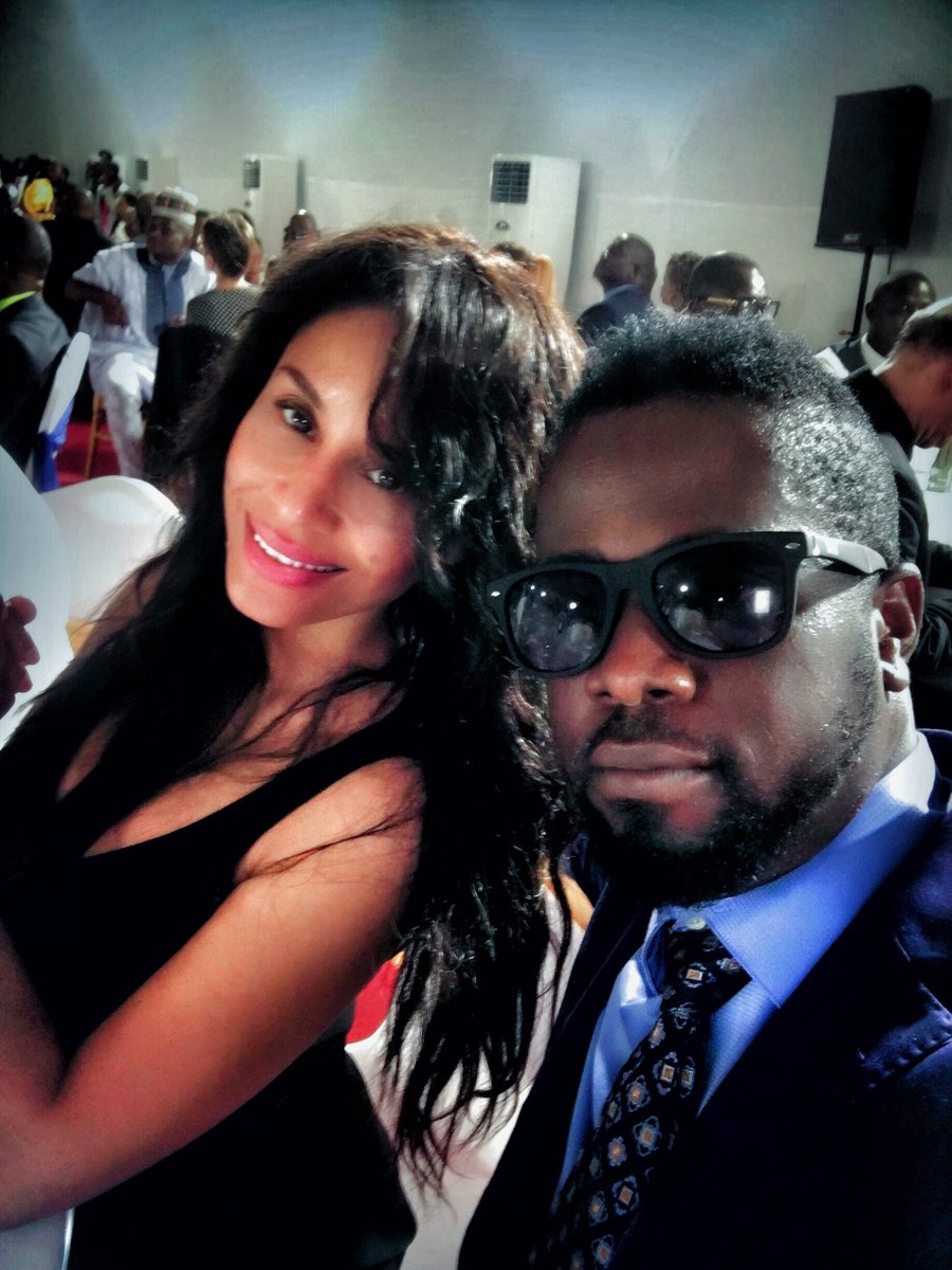 KimberlyMoore51's tweet photo. A great day w/my #AdoptACountry partner #EbenezerNorman of @ndhopeorg for education and amazing humanitarian #RosanaShaack of #ThinkLiberia at the Inaugural Luncheon and Inaugural Ball for President George Weah's inauguration in #Liberia. https://t.co/sfqaQws8lC