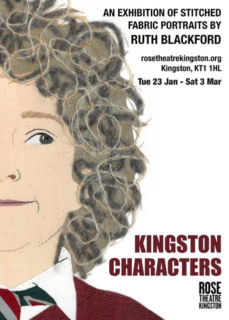 FernHillPrimary's tweet photo. Check out some our students in a textiles exhibition at The Rose Theatre, Kingston An exhibition of stitched fabric portraits by artist Ruth Blackford. https://t.co/nW4BMK1DHr
