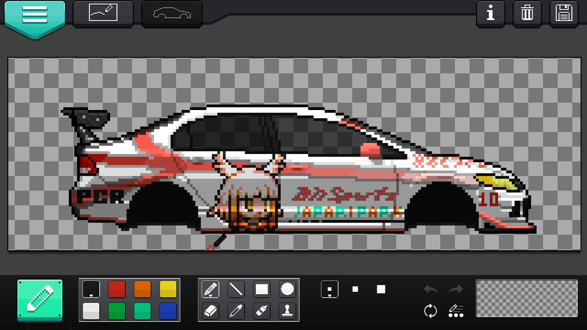 丼 בטוויטר ピクセルカーレーサーで痛車作ってみた Pixelcarracer けものフレンズ