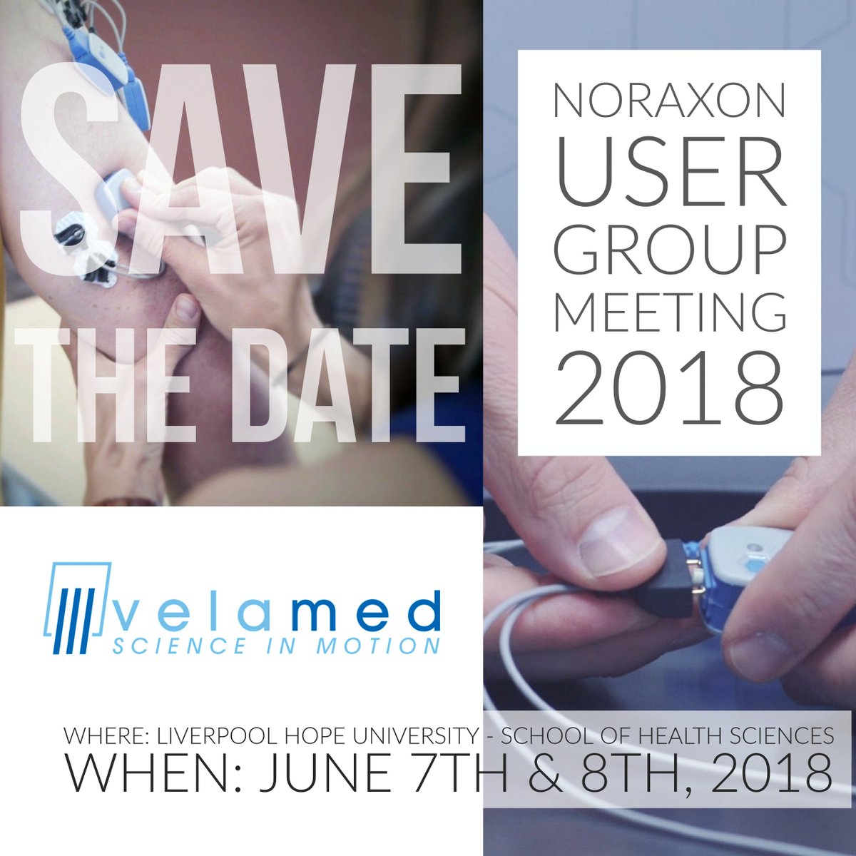 Velamed GmbH (@velamed) on Twitter photo Achtung, Terminänderung // Update! Change of date -
Noraxon User Group Meeting 2018 at Liverpool Hope University - School of Health Sciences - <a href="/NoraxonUSA/">Noraxon USA</a> Achtung, Terminänderung // Update! Change of date -
Noraxon User Group Meeting 2018 at Liverpool Hope University - School of Health Sciences - <a href="/NoraxonUSA/">Noraxon USA</a>