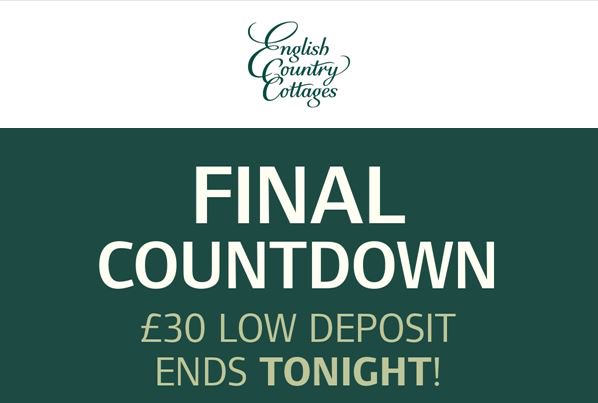 Don't miss out on securing your dream cottage for £30 low deposit!
Browse and book before 12pm tonight - goo.gl/krRCTF