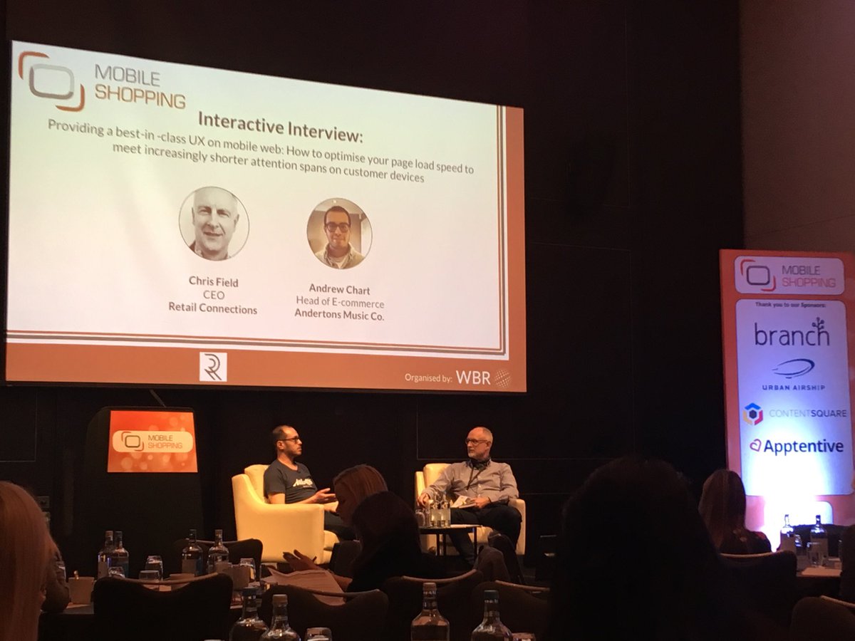 weconnectretail's tweet photo. Andrew Chart, Head of eCommerce at @andertonsmusic talks to @ChrisFieldFW &amp; explains how 70% of sales come from online. The flagship Guildford store is more a branding exercise @MobileShopEU https://t.co/9VBYtqTEdl