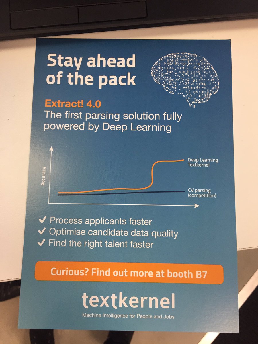 Textkernel's tweet image. Meet us at #recexpo and find out about our #cvparsing breakthrough! Also results in better #search &amp;amp; #matching! #deeplearning #ai #recexpo18
