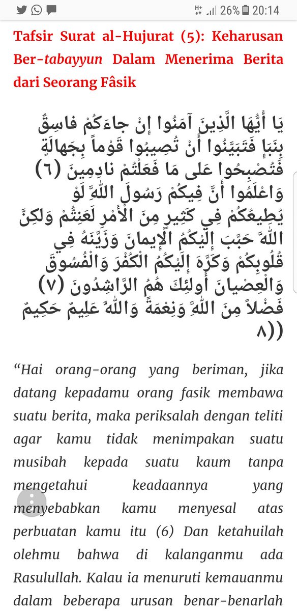 Amalan konsep tabayyun adalah yg terbaik bagi kita menuju ke arah negara maju
