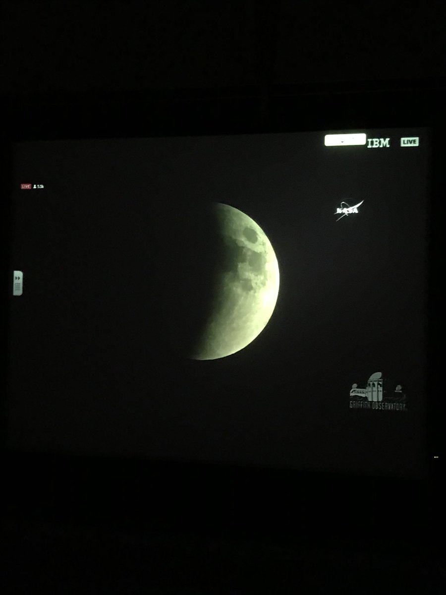Can’t see the moon due to the clouds...but can watch it live on my Smartboard while they are taking their test.