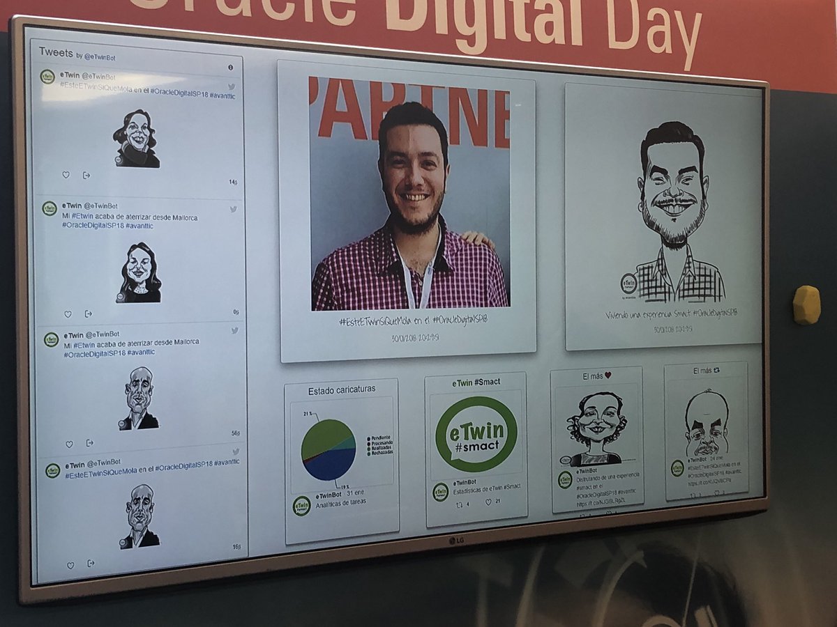rsantrod's tweet photo. I already have my cartoon! Come to #avanttic booth to get yours using our oracle PaaS solution using @OracleMobile #OMCe #OraclePCS #OracleDocs #OracleICS @OracleJET #OracleDigitalSP18 @soacommunity @oracle_es https://t.co/Ae2VXyTf4S