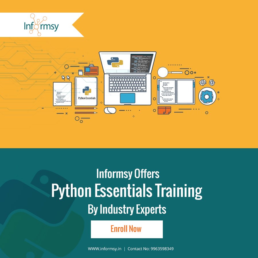 Informsy_in's tweet image. Informsy Offers #PythonEssential Training.By Industry Experts Enroll Now! Contact Us:9963598349 Log on to informsy.in