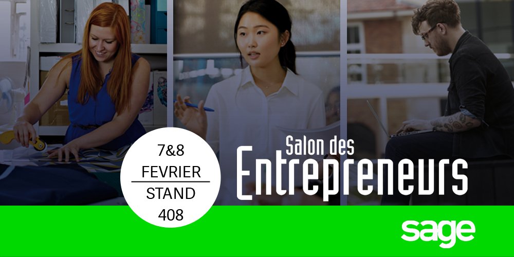 SageFrance's tweet photo. Fidèle à sa vocation d’accompagnement des #entrepreneurs, Sage participera cette année encore au @SDEntrepreneurs ! #SDE2018 #SagebusinessCloud #WeloveStartUp https://t.co/kcSFpwArVm
