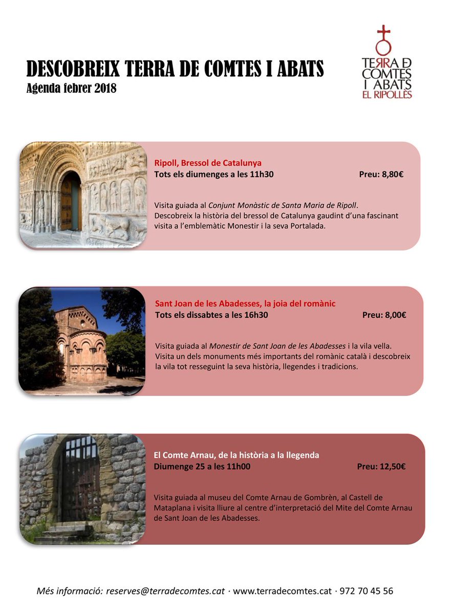 terradecomtes's tweet photo. La millor manera de conèixer Terra de Comtes i Abats: t'ho expliquem i ho viuràs personalment! #agenda #febrer #joproposo #Ripollès #PirineudeGirona #InPyrenees #culturaidentitat https://t.co/mbrG74TI6j