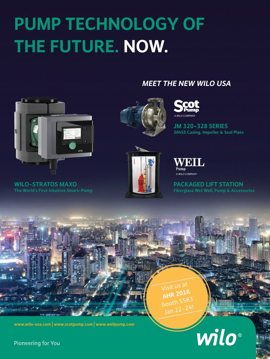 IlMechSales's tweet photo. #WiloWednesday with IMS! Fresh off the @ahrexpo, @WILOUSALLC showcased their full product portfolio including @WeilPump and #ScotPump. See how #Wilo and IMS are #BringingTheFuture in pump technology! https://t.co/dT0YFUxdGS #Efficiency #Pump #HVAC https://t.co/QU6T5eAWlZ