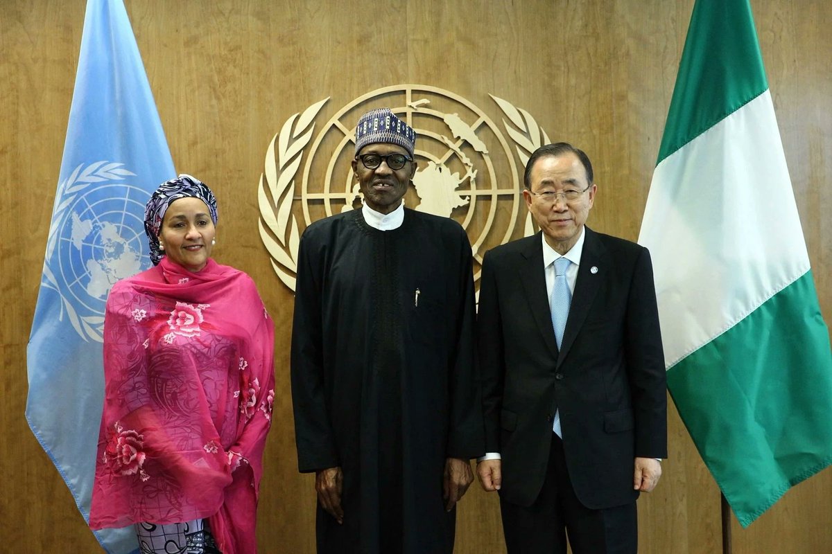 innercitypress's tweet photo. On #Nigeria sending 47 back to #Cameroon, 24 hours ago SG @AntonioGuterres' spokesman Dujarric said, UNHCR press release soon. But there is still NOTHING from UN/HCR. Inner City Press just asked again, Spox said he has nothing. Wag: except for a #GoldenStatue https://t.co/d49CpeWy5F