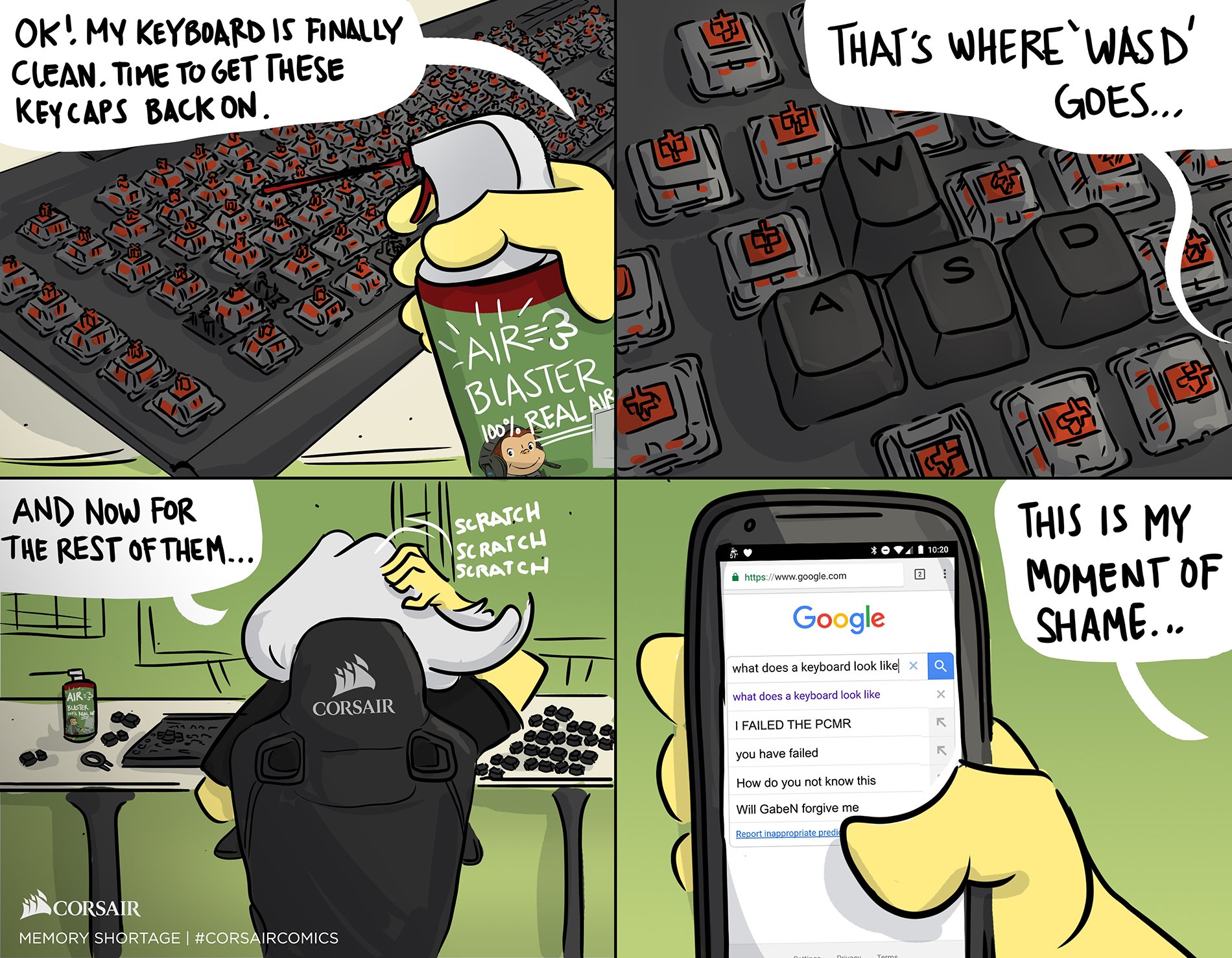 CORSAIR on Twitter "After cleaning a keyboard, the real challenge