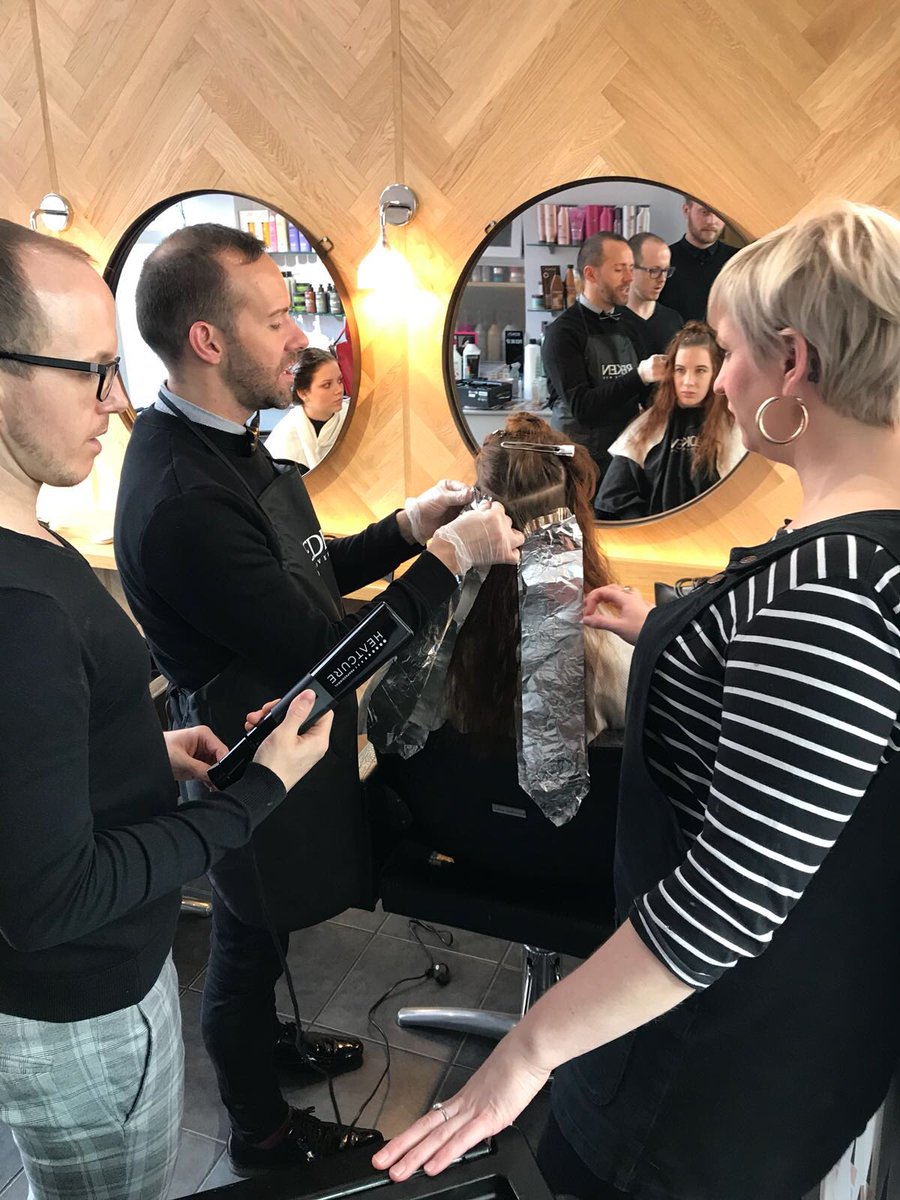 marzipanhair's tweet photo. Great training as always today with @jimmyredken  New products, colours and techniques #redken #redkenuk #truro #cornwall #trurohairsalon #marzipanhair @redkenuk #redkeneducation #newskills https://t.co/t1M8F6GiAj
