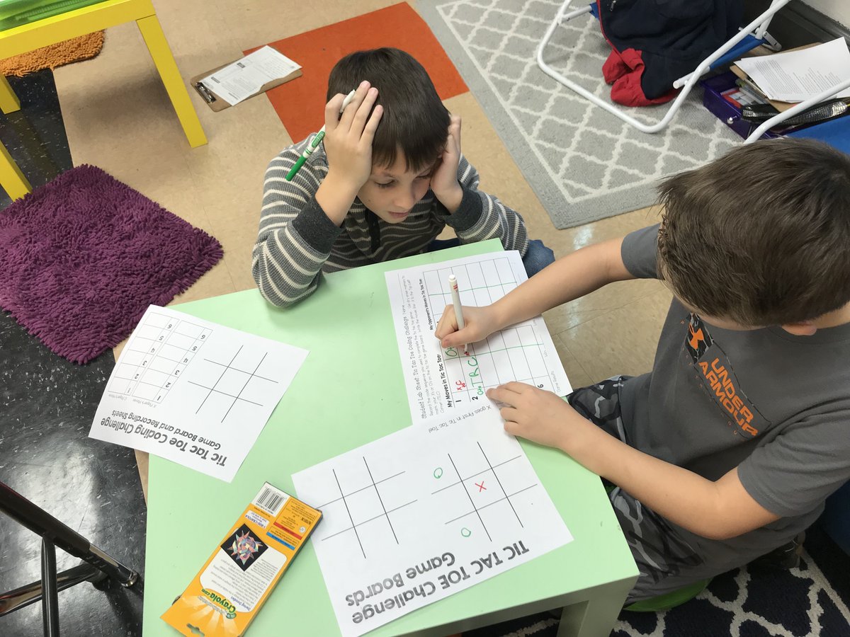 acox3rd's tweet image. Students enjoyed coding their own sequence to try and win a game of tic-tac-toe today during enrichment. They found out that it required more critical thinking than they thought. #teamHCPS #codingrocks