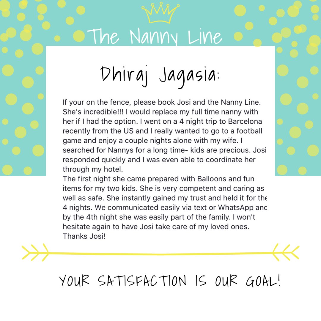 thenannyline's tweet photo. Another parent review on our FB page 💕 we appreciate all of them! #thenannyline #barcelona #agency #baysitters #international https://t.co/jRc5X96HAg