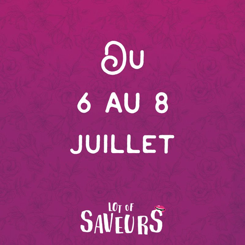 📣 Édition 2018 📣

À noter dans votre agenda ! 🗓️

Les dates de Lot Of Saveurs 2018 sont connues ! 
Le festival se déroulera à Cahors du 6 au 8 juillet 🙂

Vous y serez ? 😉