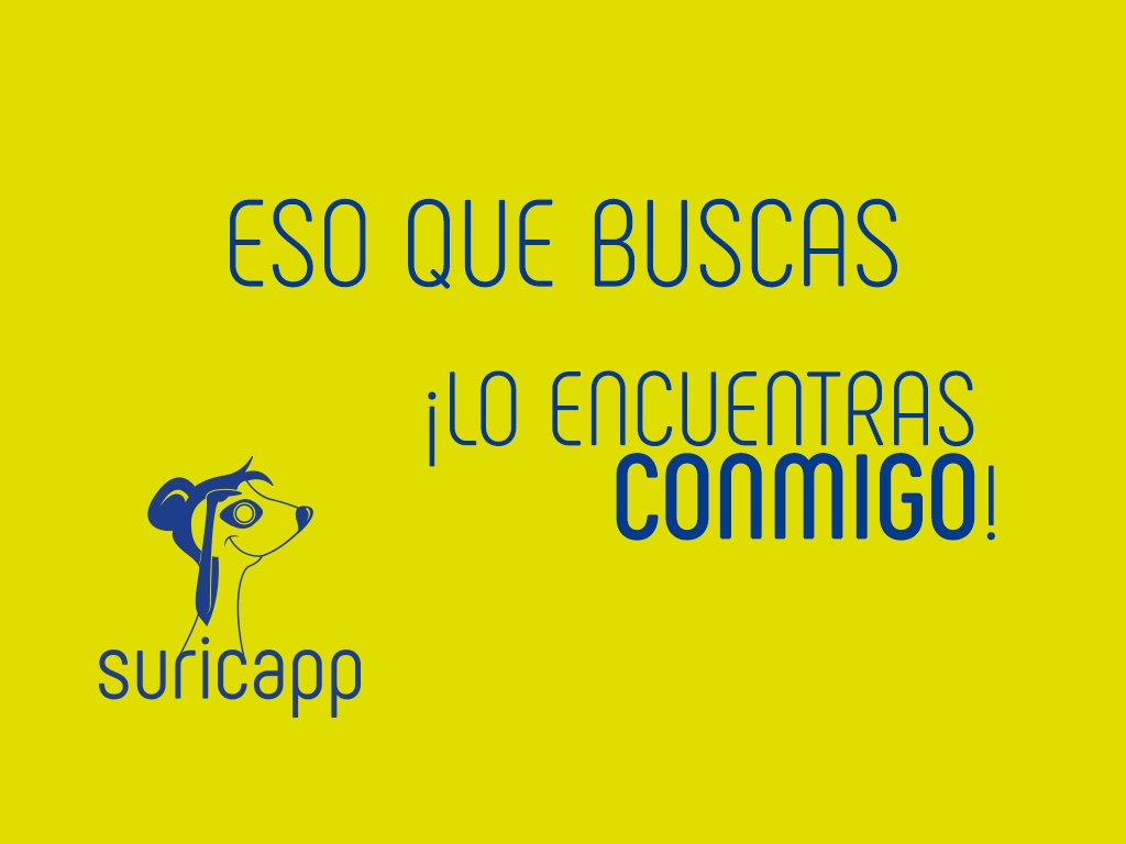 suricapp's tweet photo. Eso que buscas siempre lo puedes encontrar conmigo, solo con un toque todo estará al alcance de tu mano 👇🖐️#FelizMiercoles #app #colombia #bogota #online #ComingSoon https://t.co/f3j6MP4ngi
