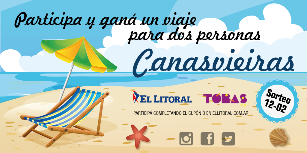 DiarioElLitoral's tweet image. #SORTEO 
Seguinos, dale RT, comentá con los últimos tres del DNI y participás por un viaje para dos personas a #Canasvieiras 🇧🇷.
Más opciones en ellitoral.com.ar.