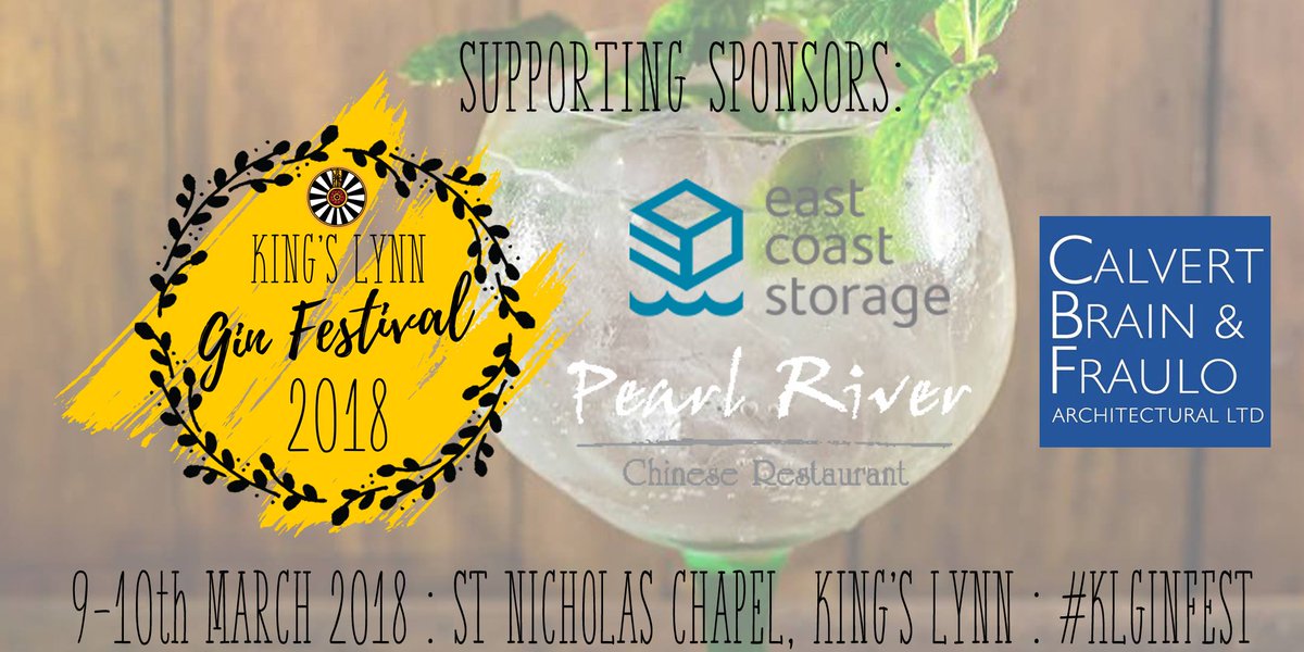Calvert Brain &amp; Fraulo Architectural Ltd are getting into the spirit supporting the local King’s Lynn Gin Festival brought to you by King’s Lynn Round Table 54.

We hope you enjoy this worthy event raising money for local charities and good causes.
#KLGINFEST